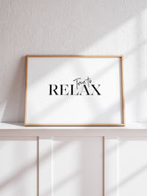Time To Relax Text - Art Print